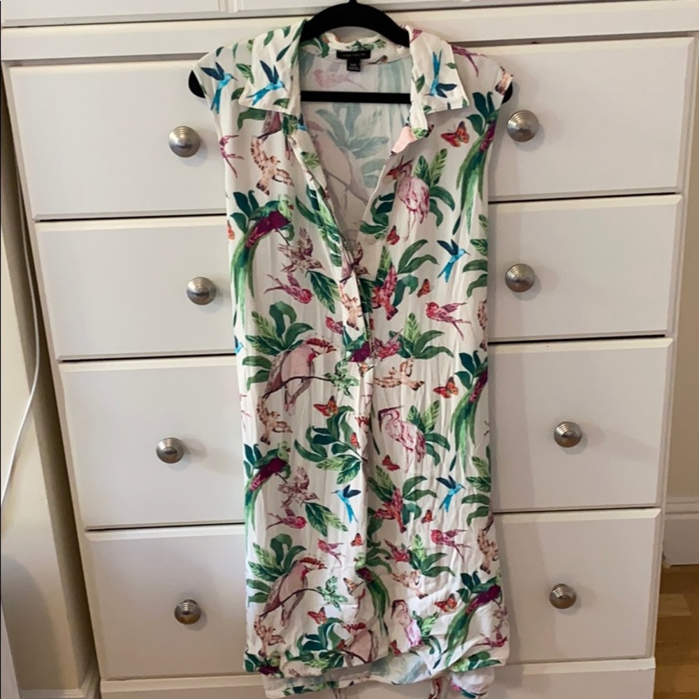 Ann Taylor Birds of Paradise Sleeveless Dress